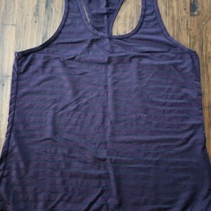 ZYIA Deep Purple Striped Cubana Tank Top Size Small